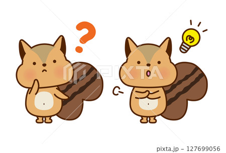疑問とひらめきのリス キャラクターセット 127699056