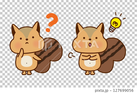 Questioning and Inspirational Squirrel Character Set 127699056