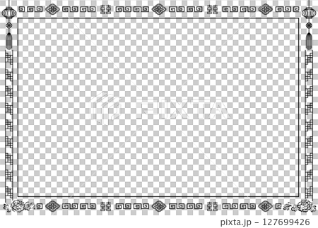 中華風の模様の背景素材　1色 127699426