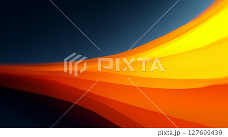 abstract orange background with bright waves 127699439