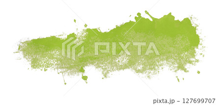 green watercolor background. Artistic hand paint. Isolated on transparent background. 127699707