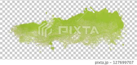 green watercolor background. Artistic hand paint. Isolated on transparent background. 127699707