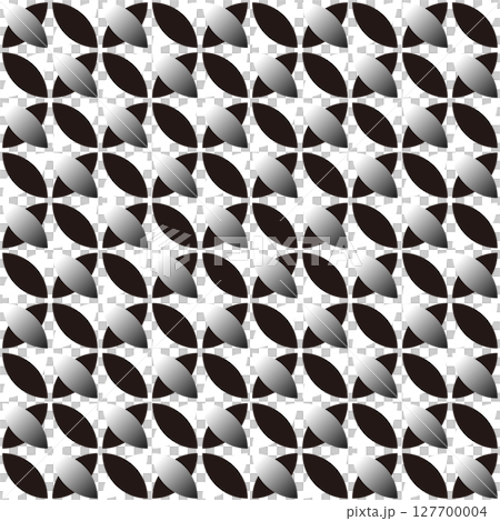 七寶風格背景素材，無縫圖案，相容色板，黑色，單色 127700004