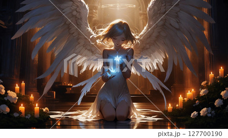 天使　AI生成素材 127700190
