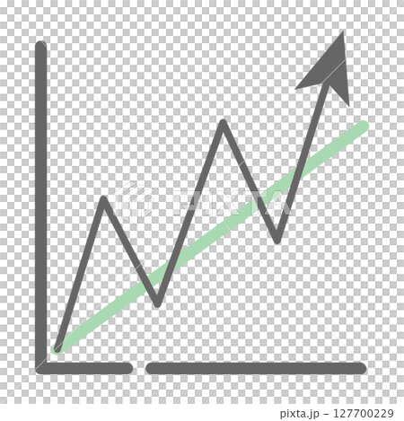 Zigzag rising graph icon 127700229