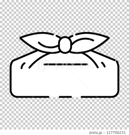 Icon of a bento box wrapped in furoshiki 127700231
