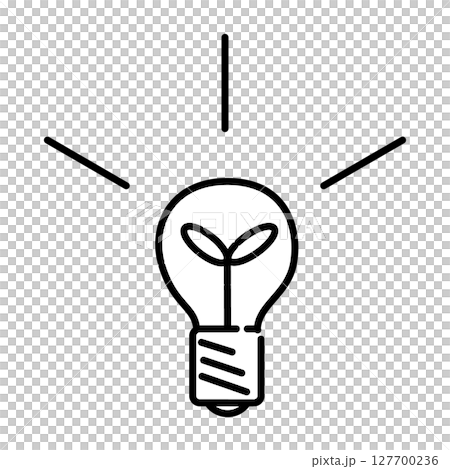 Bulb with green leaves and eco-friendly concept icon Bulb with green leaves and eco-friendly concept icon 127700236