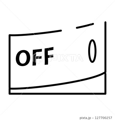 電源オフ・スイッチOFFのアイコン 127700257