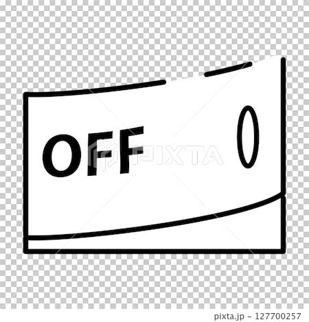 電源オフ・スイッチOFFのアイコン 127700257