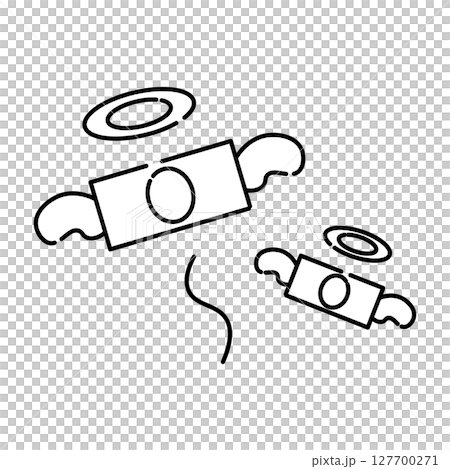 翼の生えたお金のアイコン 127700271