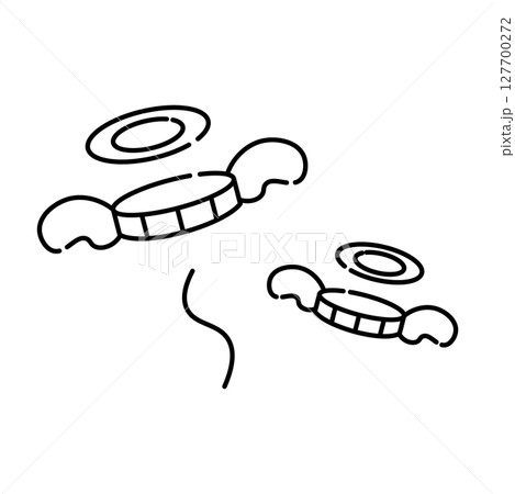 翼の生えたコインのアイコン 127700272