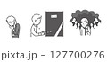 日々の生活に不安とストレスを抱える人 127700276