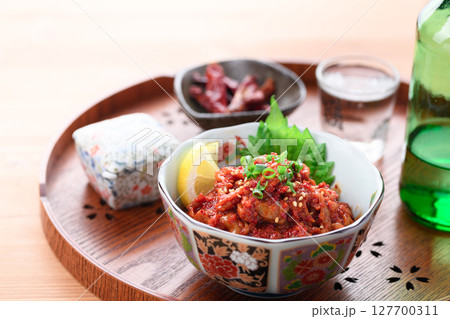 韓国料理 タラのチャンジャ (タラチャンジャ) 127700311