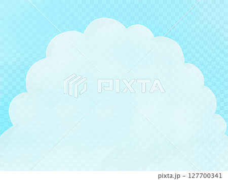 藍天和蠟筆畫的雲彩插圖背景 127700341