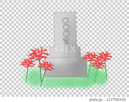 Grave and red spider lily illustration Grave and red spider lily illustration 127700430