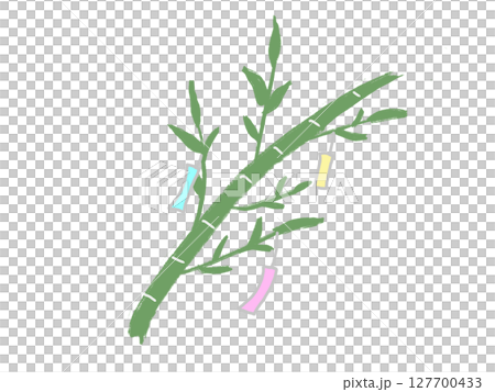 竹葉與紙條的插圖 竹葉與紙條的插圖 127700433