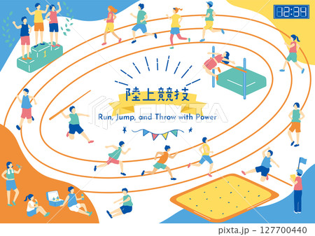 陸上競技の選手たち 127700440