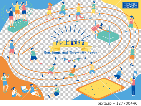 陸上競技の選手たち 127700440
