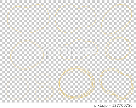 金線畫：圓形框架和圓圈集 127700756