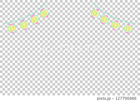 Pop and girly summer festival lantern frame Pop and girly summer festival lantern frame 127700866