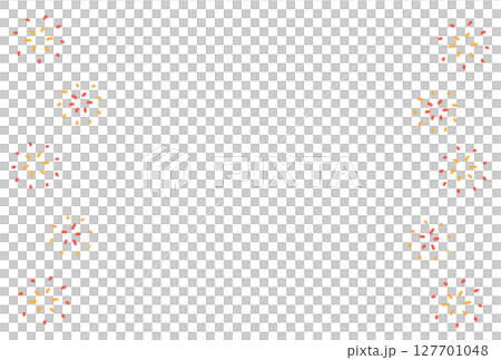 A cute and relaxed fireworks frame A cute and relaxed fireworks frame 127701048