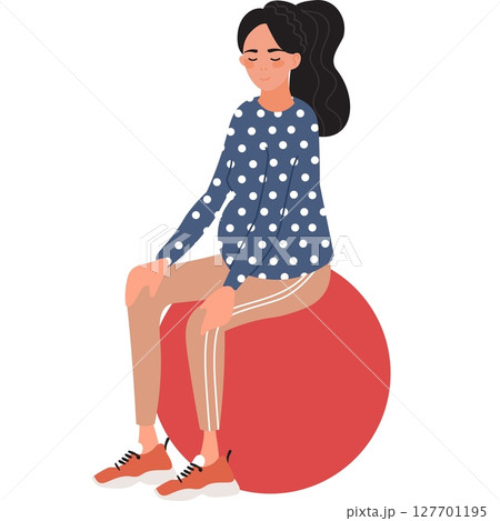 pregnant woman training on fitball vector pregnancy icon isolated on white pregnant woman training on fitball vector pregnancy icon isolated on white 127701195