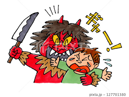 なまはげと泣く子供 なまはげと泣く子供 127701380