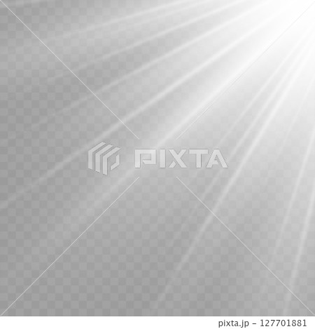White Sun Rays and Lens Flare Effect from Corner .Vector White Sun Rays and Lens Flare Effect from Corner .Vector 127701881
