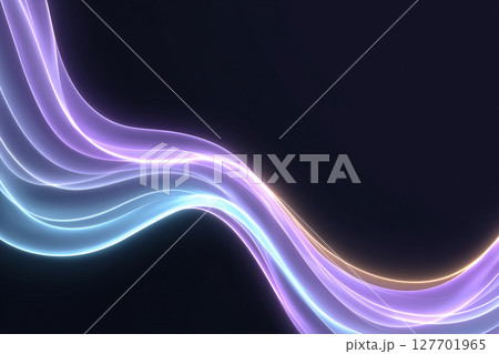 紫と青の光が織りなす抽象的デザイン 127701965