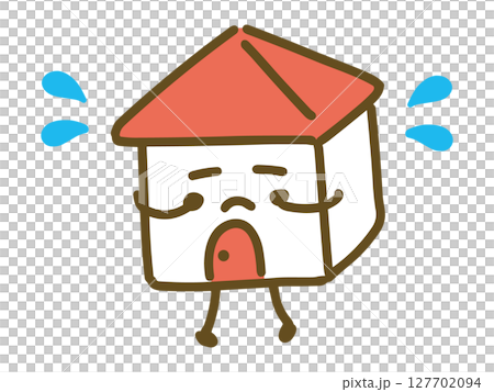 困っている家のキャラクター 127702094
