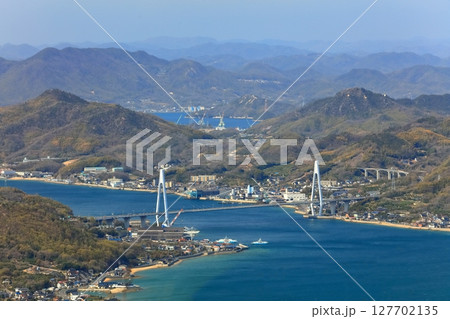 【愛媛県】積善山展望台から見た（生口橋） 127702135
