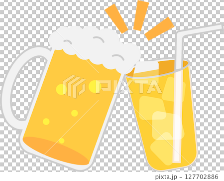 Image of a toast with beer and orange juice 127702886