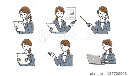 仕事中の女性 127702908