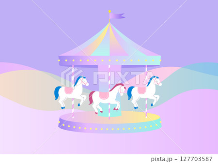 メリーゴーランド_背景有り メリーゴーランド_背景有り 127703587