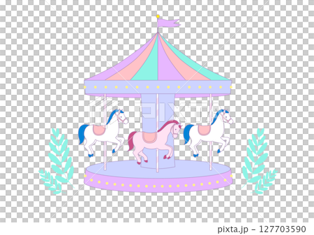メリーゴーランド_3頭 メリーゴーランド_3頭 127703590