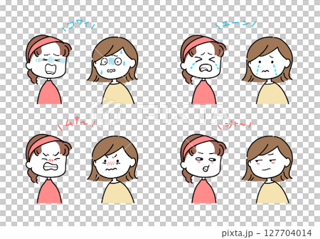 表情滑稽的女孩 127704014