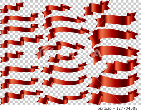 Ribbon, deformed slip, 10 red 127704688