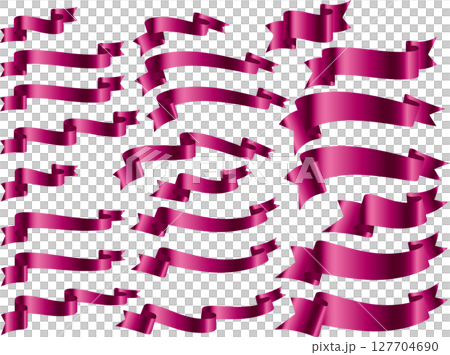 リボン、変形滑、12マゼンタ 127704690