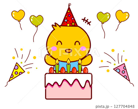 お誕生日のひよこ 127704848