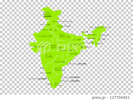 世界地圖上的印度地圖 127704881