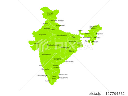 世界地図より、インドの地図 (Map of India) 世界地図より、インドの地図 (Map of India) 127704882