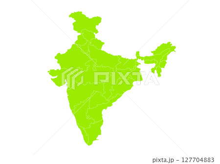 世界地図より、インドの地図 (Map of India) 世界地図より、インドの地図 (Map of India) 127704883
