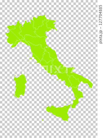 世界地図より、イタリアの地図　（Map of Italy） 127704885