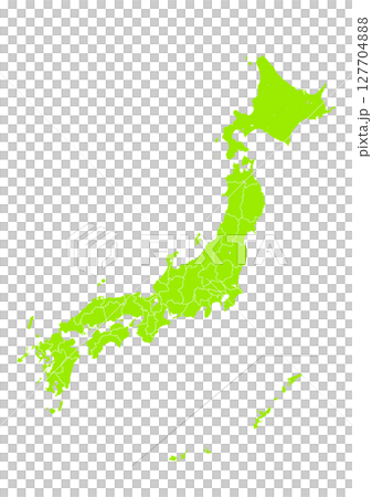 世界地圖上的日本列島地圖(日本地圖) 世界地圖上的日本列島地圖(日本地圖) 127704888
