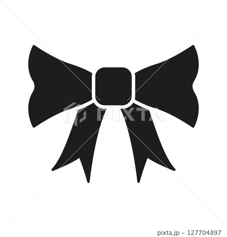 Bow Tie Solid Icon. Fashion Accessory, Formal Wear, And Decorative Ribbon Silhouette Symbol. Elegant Style And Celebration Design. Isolated Vector Illustration Bow Tie Solid Icon. Fashion Accessory, Formal Wear, And Decorative Ribbon Silhouette Symbol. Elegant Style And Celebration Design. Isolated Vector Illustration 127704897
