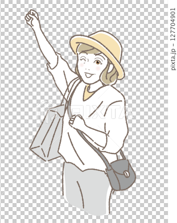 Mature woman shopping 127704901