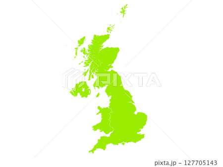 世界地図より、イギリスの行政区分地図　（Map of United Kingdom） 127705143