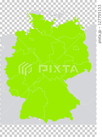 世界地図より、ドイツの行政区分地図　（Map of Germany.） 127705153
