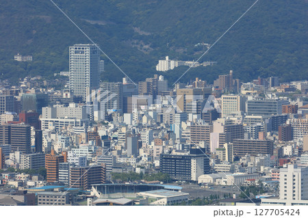 高松市中心部、県庁と市役所、百十四銀行本店、競輪場など 127705424