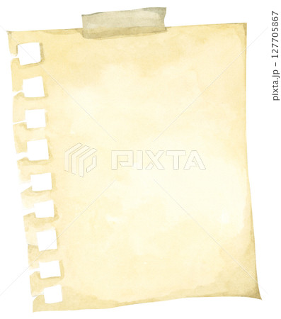 Pastel Notepad and Sticky Notes. Memo Pad for Planner, Office or Back to School. Watercolor Note Paper Illustration. 127705867